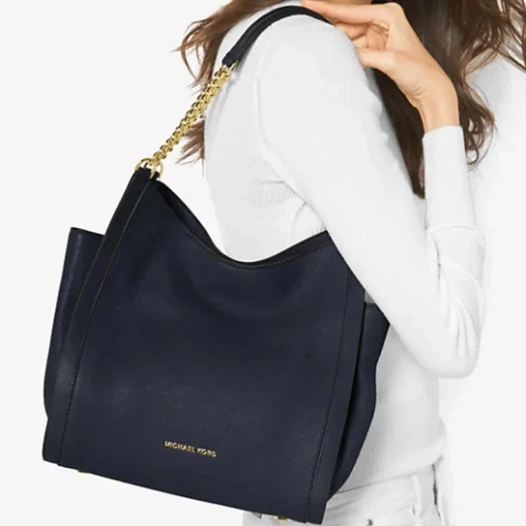 Michael Kors Newbury Pebbled Leather Chain Tote‎ Bag